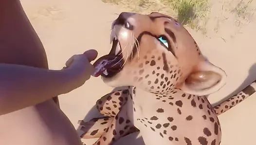 Furry Girl Mates With a Man Furry monster