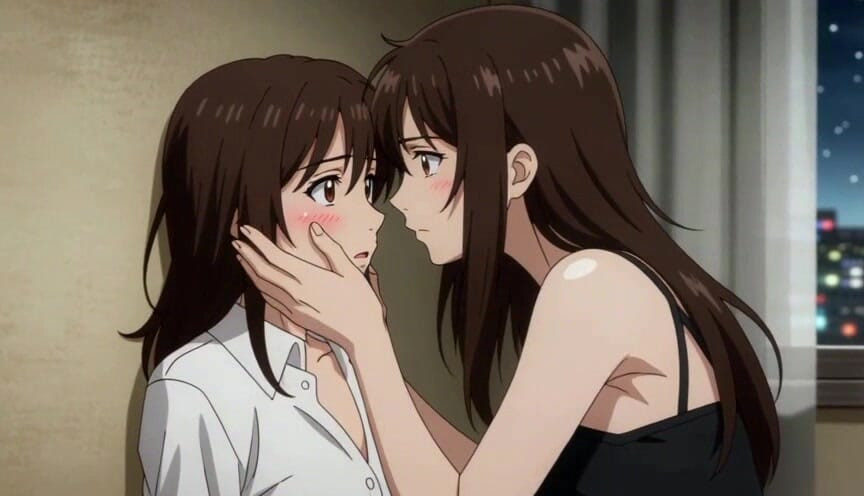 Hot kissing Anime girls