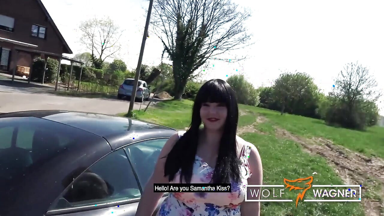 Naughty outdoor fucking for fat Samantha! Wolf Wagner casting