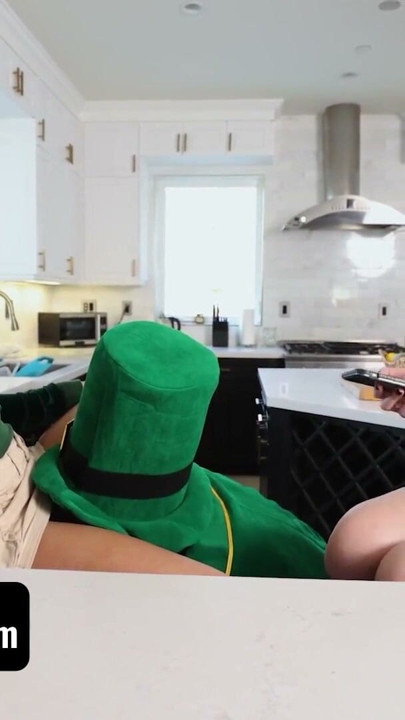 Cute Teens In Green Octavia Red and Emma Bugg Get Banged On Saint Patrick's Day - FreeUse Fantasy | Clip 2