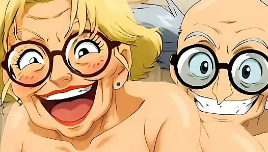 Married Nudist Granny Was Fucked in a Big Ass by Her Husband's Stepbrother Right in the Kitchen - Hentai