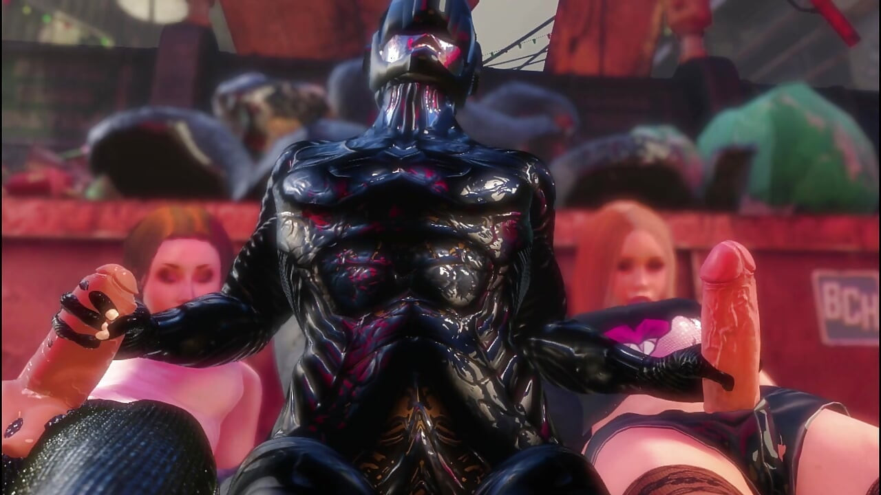 Cyberpunk trans i stara 80-godišnja stara žena s velikim sisama