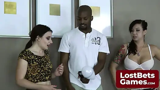 The Strip Greek Roulette game begins with a twist
