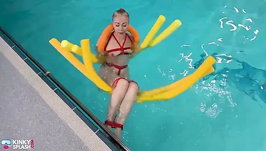 Bratty Lucy's Wet Punishment: Rope, Clamps & Noodles