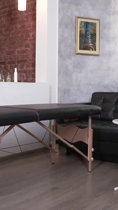 Sweet blonde gets all holes fucked during massage