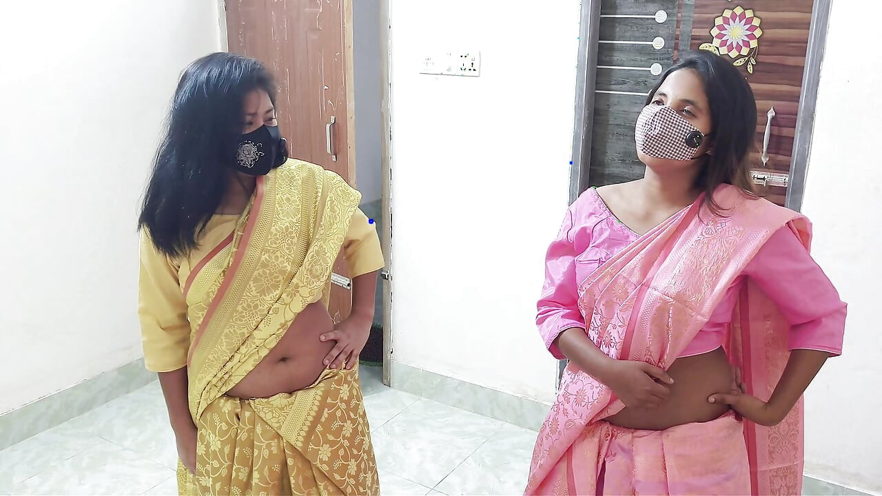 Hot Indian saree wear Desi step-sis lesbian sex when they alone at home xxx