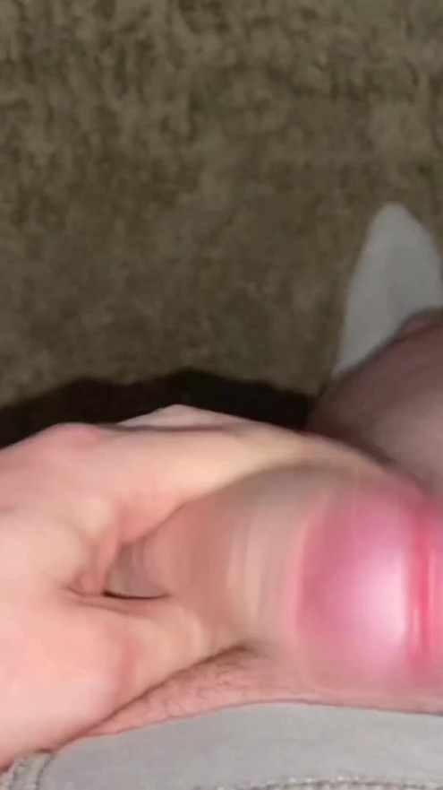 Huge cumshot from a young guy after a long abstinence | Clip 1