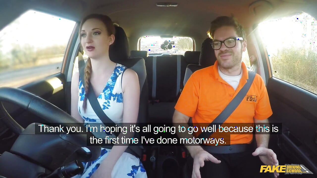 Fake Driving School - Hot Redheads Dirty Secret: Outdoor Blowjobs and Big Tits Worship