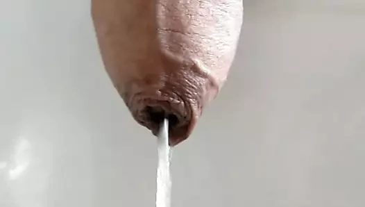 My foreskin cock piss