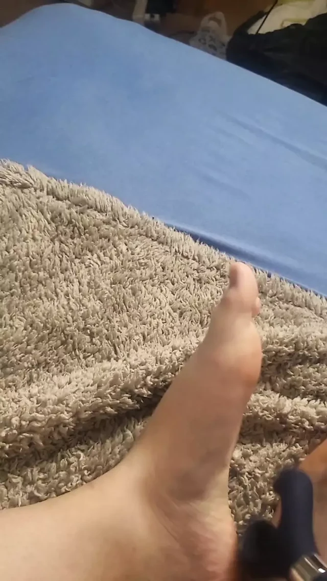 Small foot massage with my toy