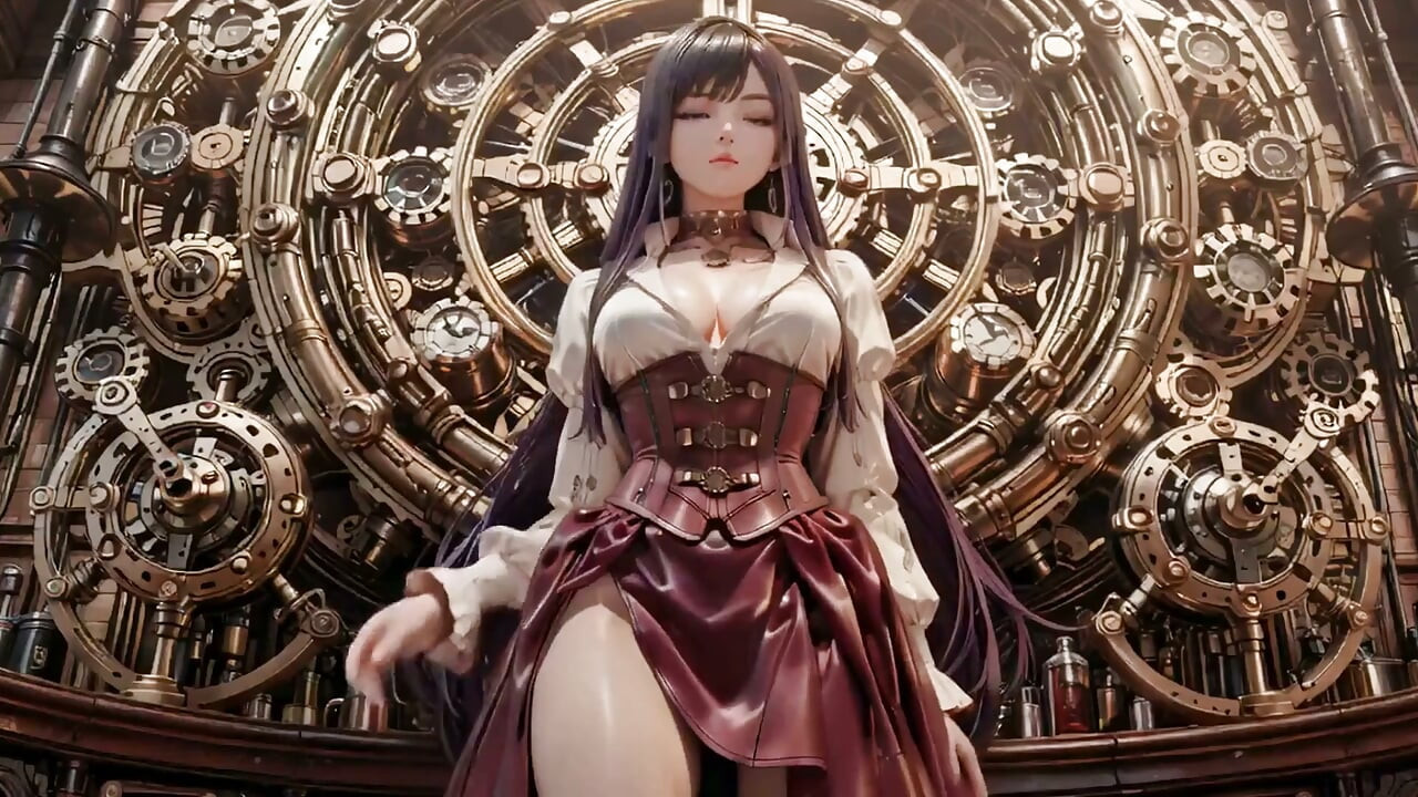 Purple Hairs in a Steam Fantasy!