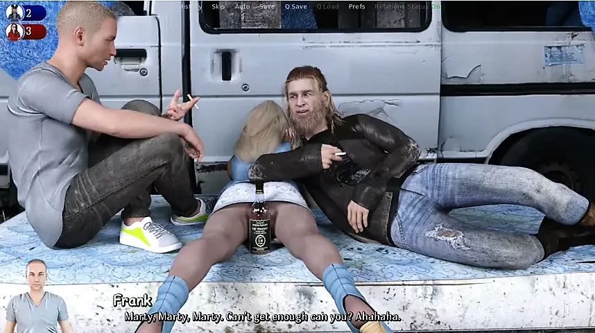Bad Hero - Gameplay -roleplay - Beautiful Street Whore Fucks with Agent and Shares with His Friend