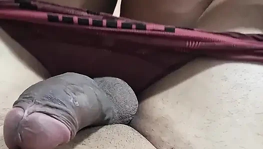 My Husband Loves a Handjob, I Teased Him by Passing His Thick Cock at the Entrance of Her Pussy