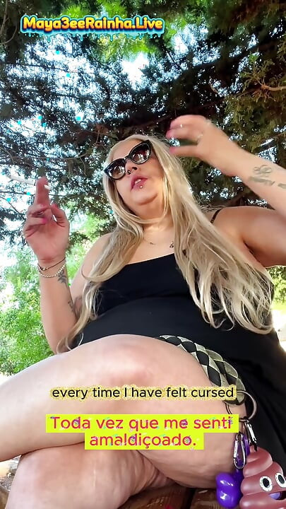 BBW Brazilian MILF Goddess Morning Outdoor Smoking Ritual Showing Thighs
