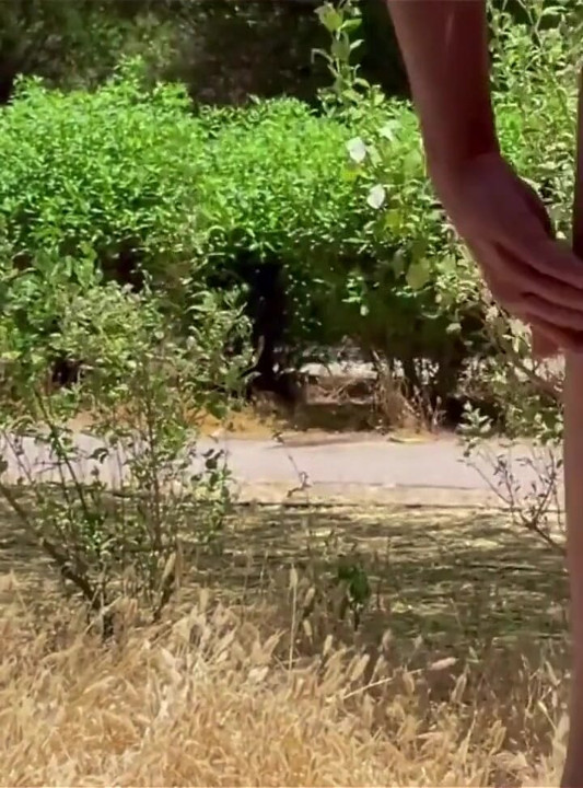 Arap teşhirci teşhirci parkta tamamen çıplak seyir yapıyor