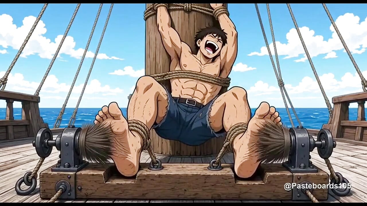 Pirate Captive - Bare Soles Under The Brush Rollers (2D Anime Bara)