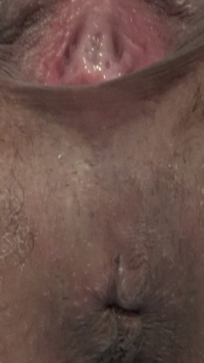 dirty talking cuckold wife shows hairy pussy and asshole | Clip 1