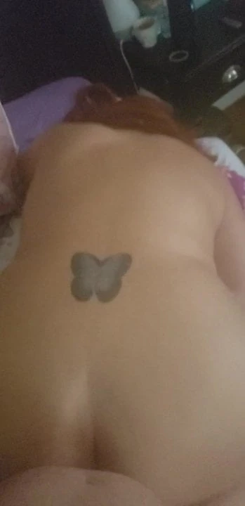 Beautiful red hair girl friend doggy right before orgasm