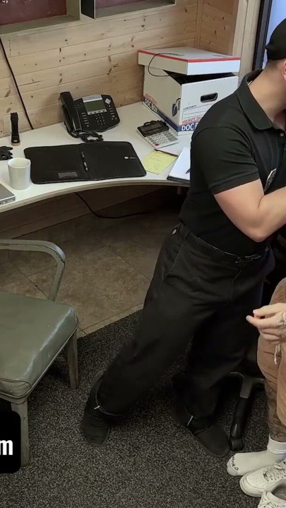 Hunky Police Officer Jaxon Valor Bangs Naughty Shoplifter and His Step-Father - YoungPerps | Clip 1