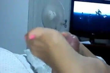 ex gf tan nylon footjob