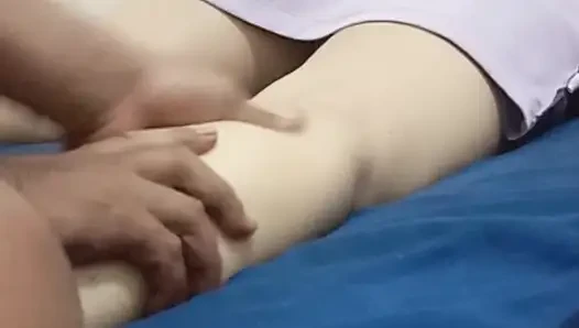 The girl was so excited to come in.