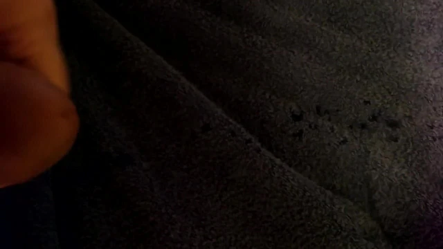 Blasting a huge load over a towel
