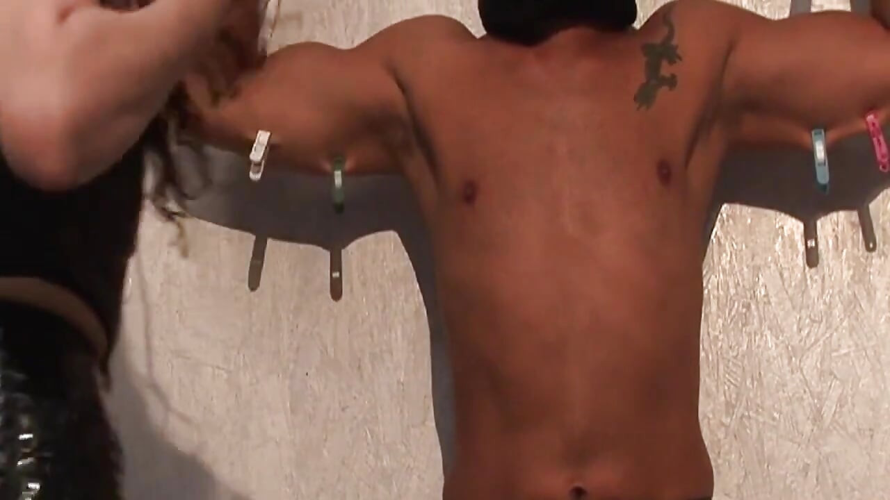 Dominant Brunette MILF Teases Her Masked Bound Slave