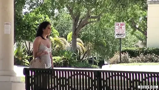Pervs on Patrol - Big Tit Kodi Ga'mble Steps Into Tony’s Car for a Ride & Ends Getting a Facial