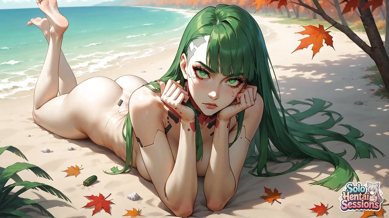 เทพธิดาสีเขียวริมชายหาดจิบ Solace