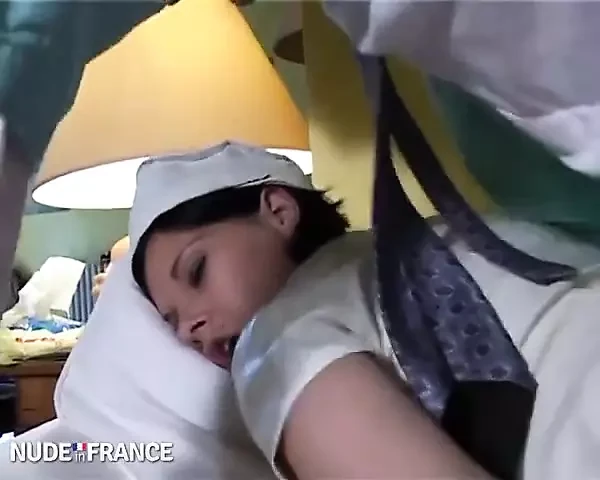 Gorgeous young brunette babe hard anal fucked and jizzed on her huge boobs