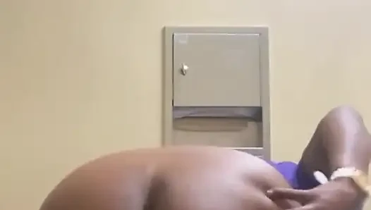 Honry at Work Rubbing My Pussy Bouncing My Boobs