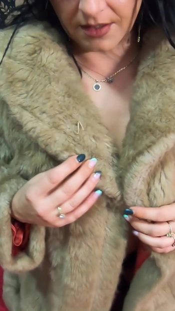 MilfyCalla- Cum play while wearing a fur coat and pantyhose 197 p3