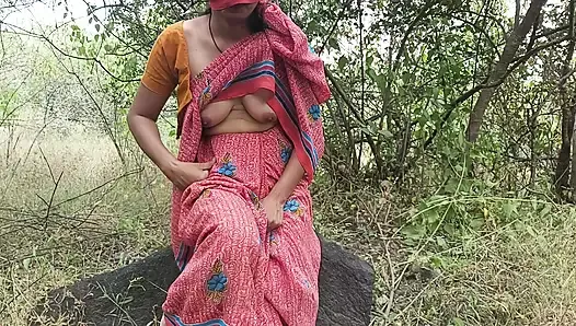 Indian desi aunty,  brutal anal sex in jungle.