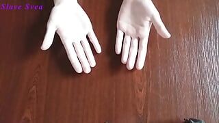 Duidelijke blanke hand billenkoek straf