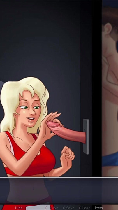 My stepsister Cassie blows me from a glory hole in Summertime Saga xxx | Clip 1