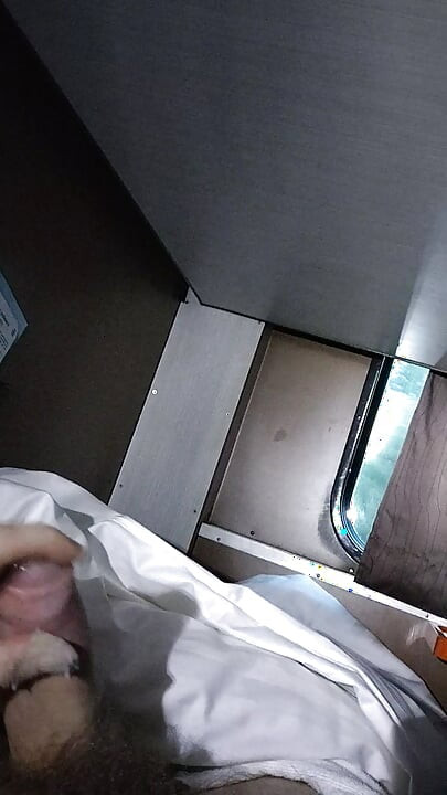 Masturbating in a train.