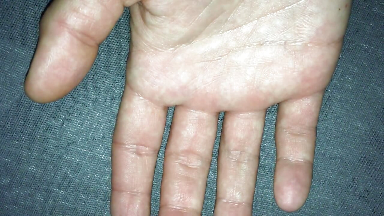 Hands Close up, Palms Close up, Cumshot on Both Hands