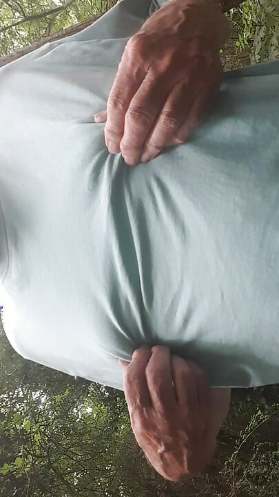 Nice tight mini skirt outdoors