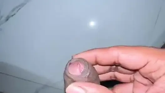Self Cum eating and piss drinking