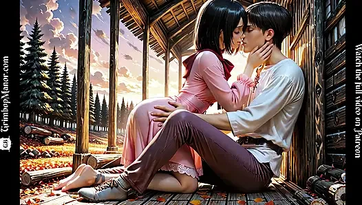Eren akhirnya ngabisin tembok sempit Mikasa