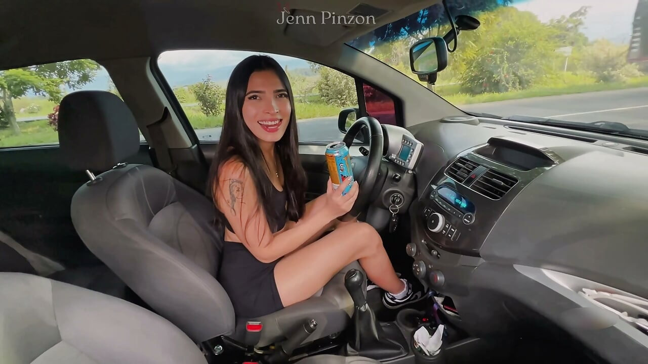 Hard ANAL of Colombian big ass Jenn Pinzon with Stranger Carrying in the Car