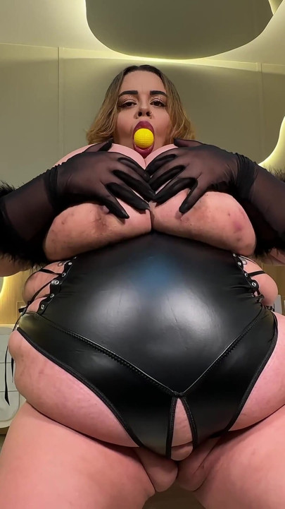 Busty Angel BBW Shaved Pussy Fisted and Filled with Balls