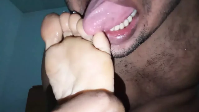 Foot Liking by Indian Hubby, so Fun and Horny