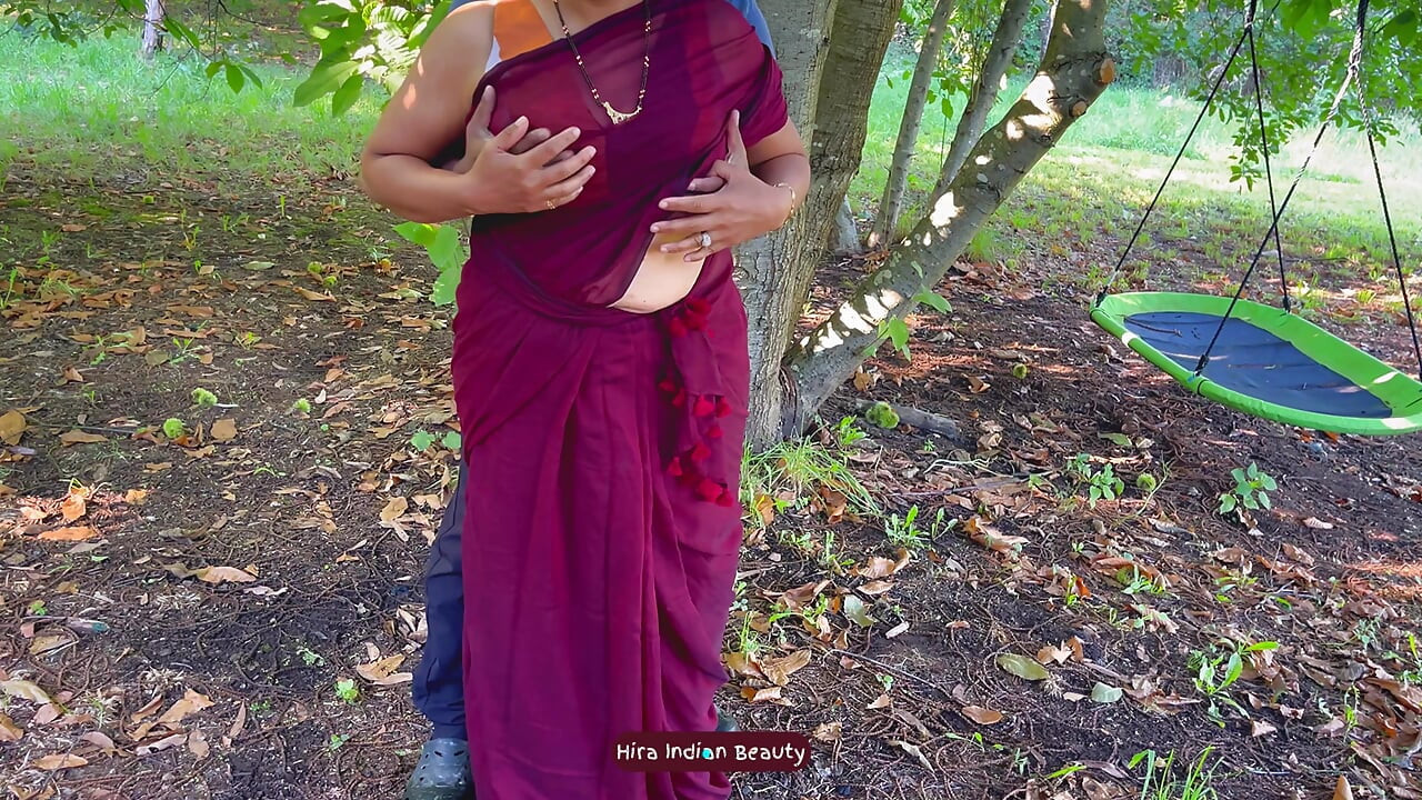 Face fucking my Best Friend's Wife. Cheating Saree Sex in Outdoor. Deepthroat Milf