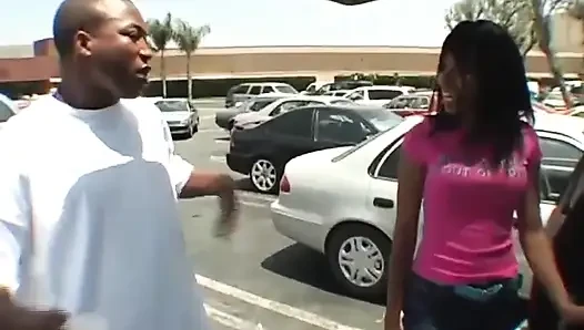 Black petite in action