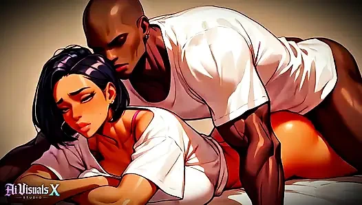 (4K) AI 3D Animated - Hot Big Ass Latina & BBC Interracial Fucking (AI Visuals X)