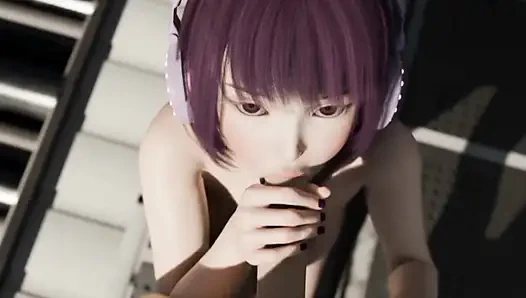 Симпатичную девушку соблазнил паренек в истории 3D-3D