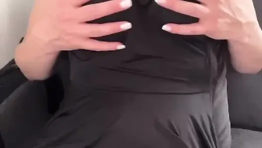 I love jerking off on my slut stepmom with big tits