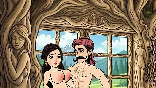 Both Anjali and Coconut Wala have sex with big cocks in their bedroom.