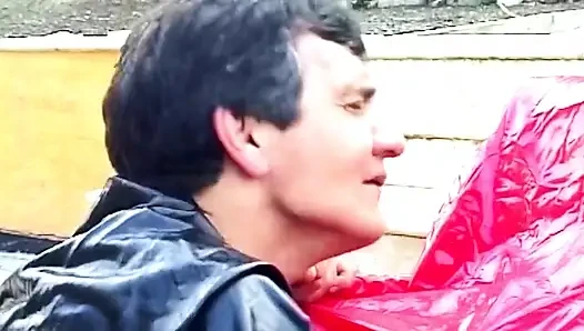 Brunette Dominatrix Pins Clothespins on Cock